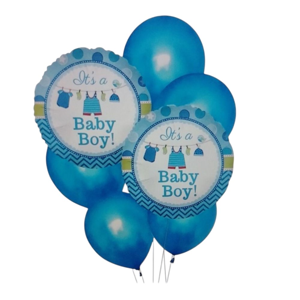 Baby Boy Balloon Bunch