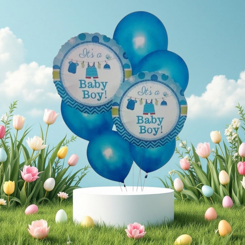 Baby Boy Balloon Bunch - Image 3