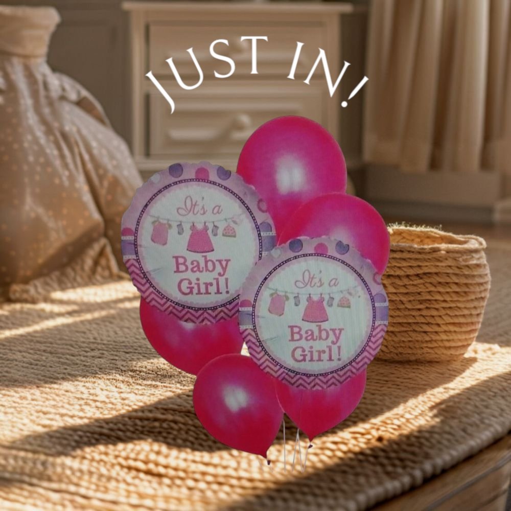 Baby Girl Balloon Bunch - Image 2