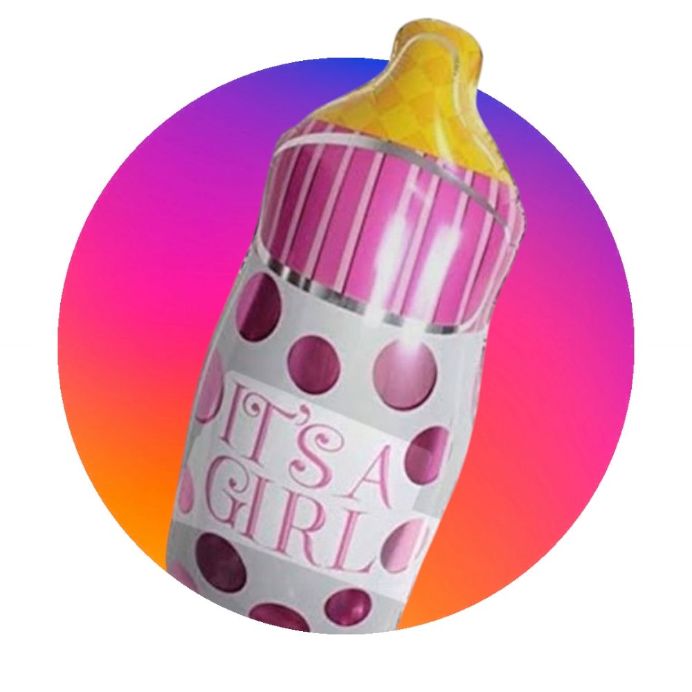 It's A Girl Baby Bottle Balloon - Image 2