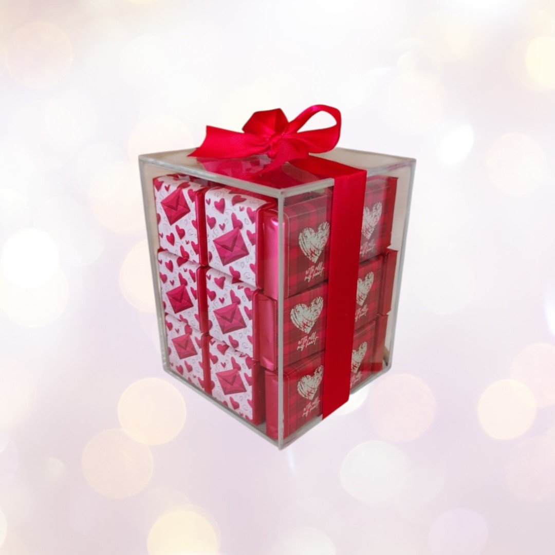 Bousheyeh’s Valentine's Chocolate Box with Verdissimo's Natural Preserved Red Rose - Image 2