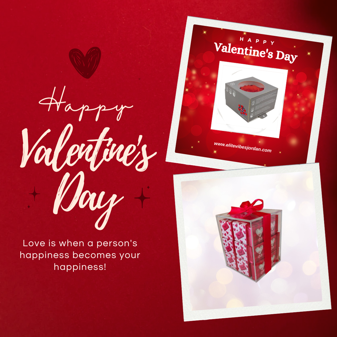 Bousheyeh’s Valentine's Chocolate Box with Verdissimo's Natural Preserved Red Rose